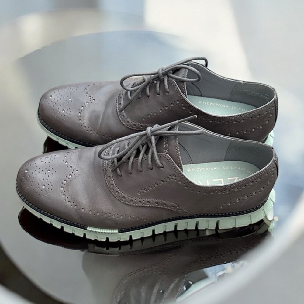 Cole Haan Gray Zerogrand Oxfords